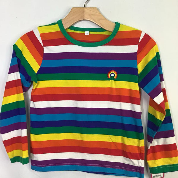 Size 10: Rainbow Striped Long Sleeve Shirt