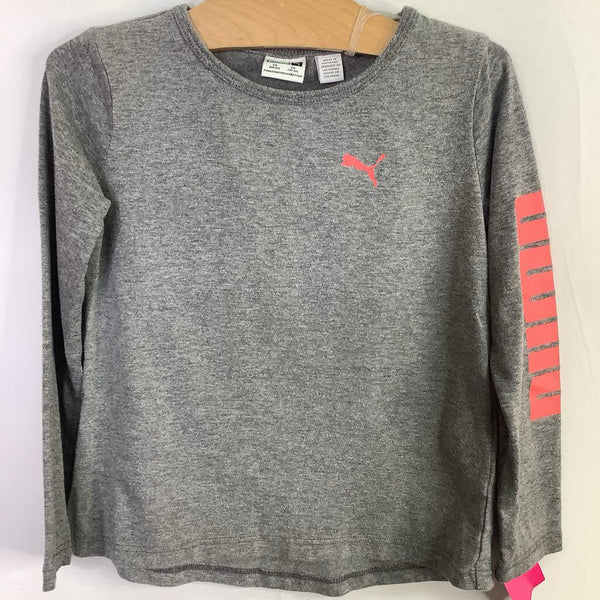 Size 3-4: Puma Grey/Pink Long Sleeve Shirt