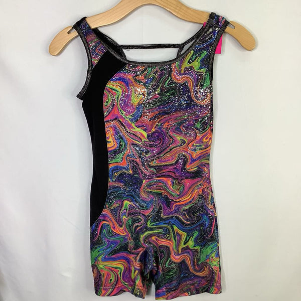Size 7-8: Danskin Colorful Marbled Gymnastics Leotard