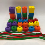 Melissa & Doug Wooden Primary Lacing Beads