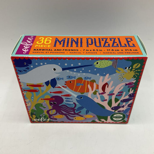 Eeboo 35pc Narwhal and Friends Mini Puzzle