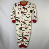 Size 18-24m: Little Blue House Cream/Multi Happy Camper Snap-Up Footy PJs