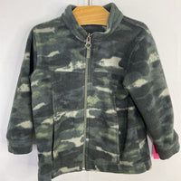 Size 8-24m: Columbia Grey/Green Camo Fleece Zip-Up Coat
