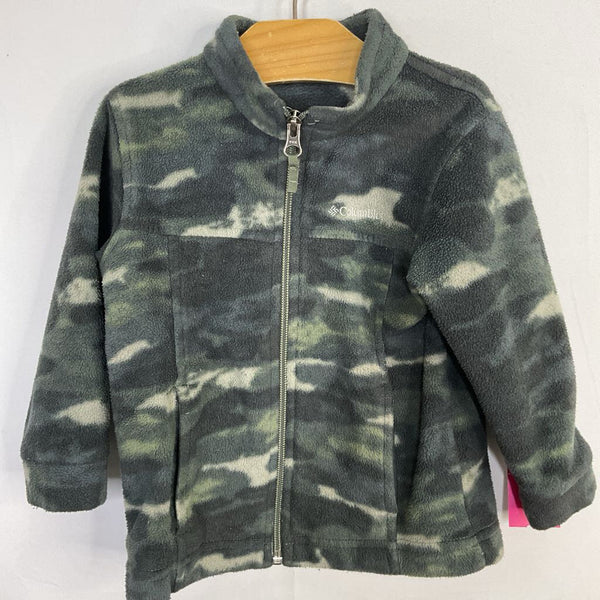 Size 8-24m: Columbia Grey/Green Camo Fleece Zip-Up Coat