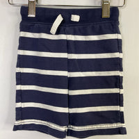 Size 2 (85): Hanna Andersson Navy/White Striped Sweatshorts