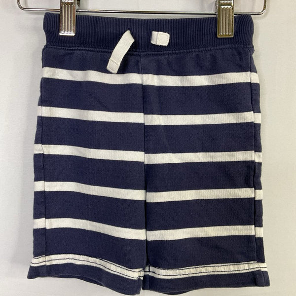 Size 2 (85): Hanna Andersson Navy/White Striped Sweatshorts