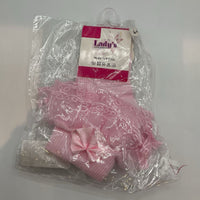Size 4-5: Lady's Pink Frilly Lace Socks NEW