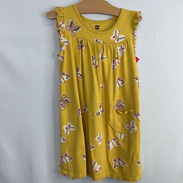 Size 6: Crewcuts Yellow/Multi Butterflies Flutter Sleeve Dress