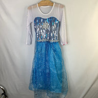 Size 5-6: Blue/White Princess Elsa Light-Up Costume Dress