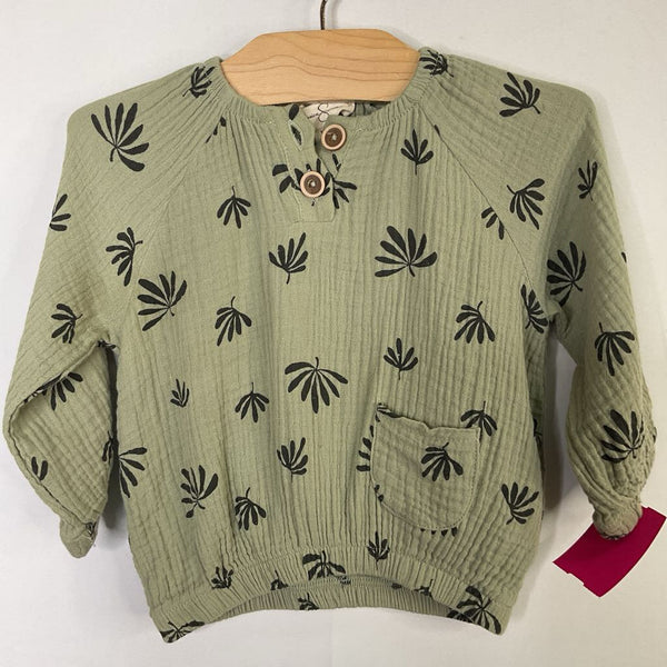 Size 18m: Jessica Simpson Green Leaves Gauze Blouse
