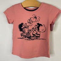 Size 18-24m (80): Hanna Andersson Pink/Blue Peanuts T-Shirt