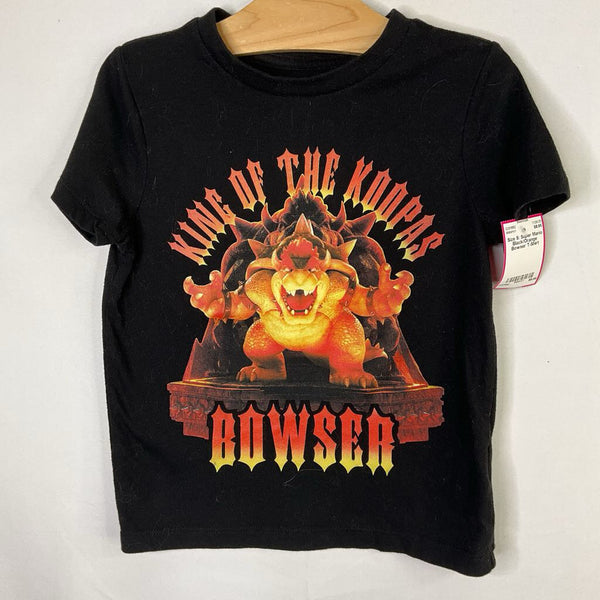 Size 5: Super Mario Black/Orange Bowser T-Shirt