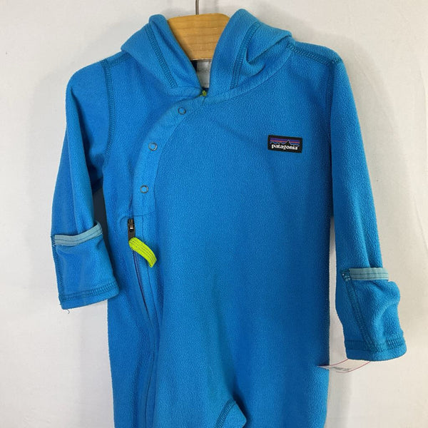 Size 3-6m: Patagonia Micro D Blue Fleece Bunting