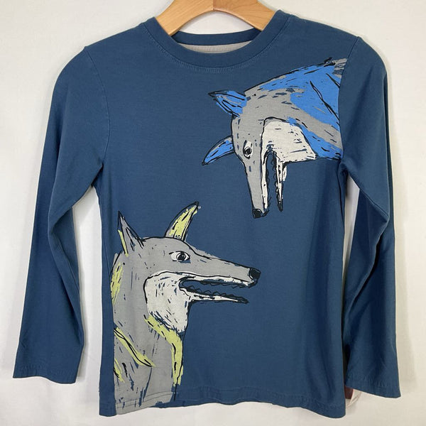 Size 10: Tea Blue/Grey Yapping Wolves Long Sleeve Shirt