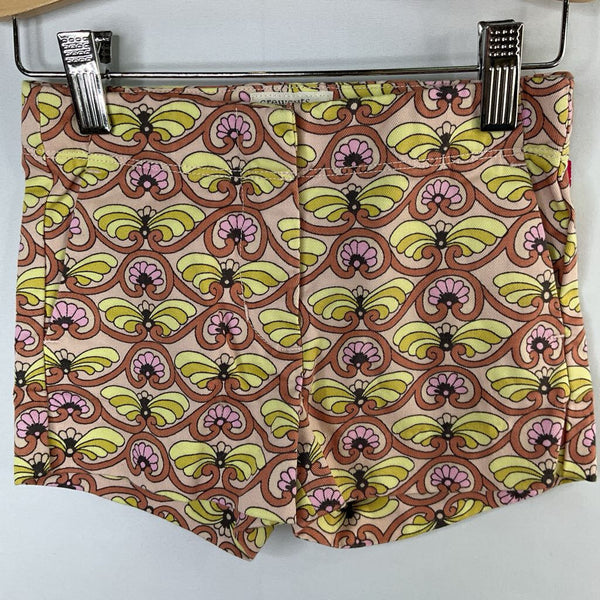 Size 5: Crewcuts Pink/Orange/Yellow Print Adjustable Waist Shorts