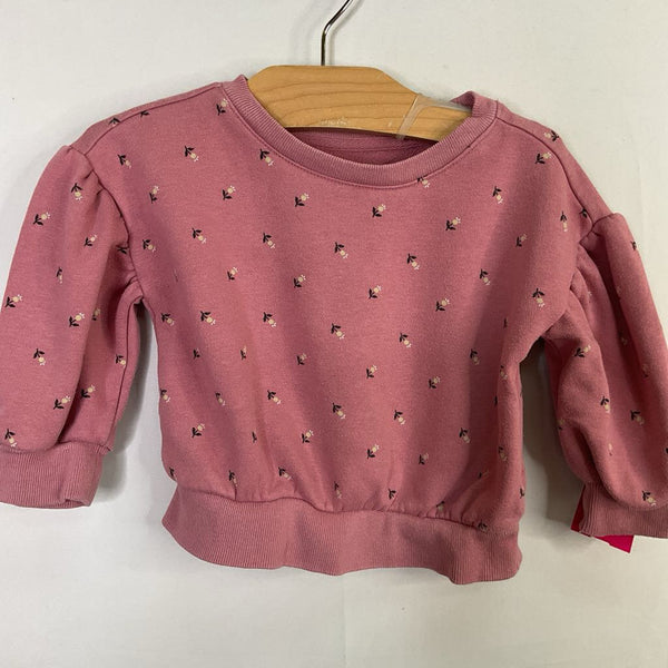 Size 18-24m: Gap Pink/Black Floral Sweatshirt