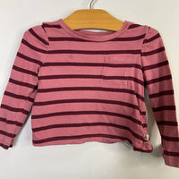 Size 18-24m: Gap Pink/Purple Striped Long Sleeve Shirt