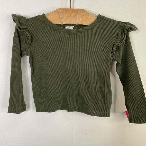 Size 18-24m: Gap Green Ruffle Trim Long Sleeve Shirt