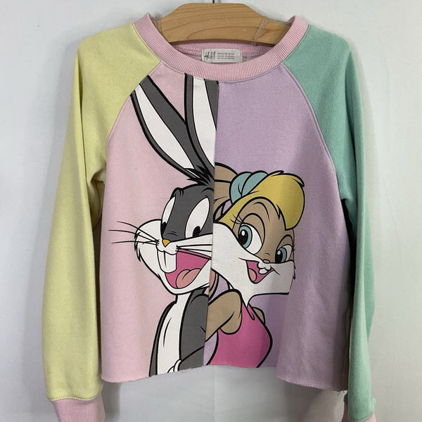 Size 6-7: H&M Pastel Looney Toons Cropped Sweatshirt