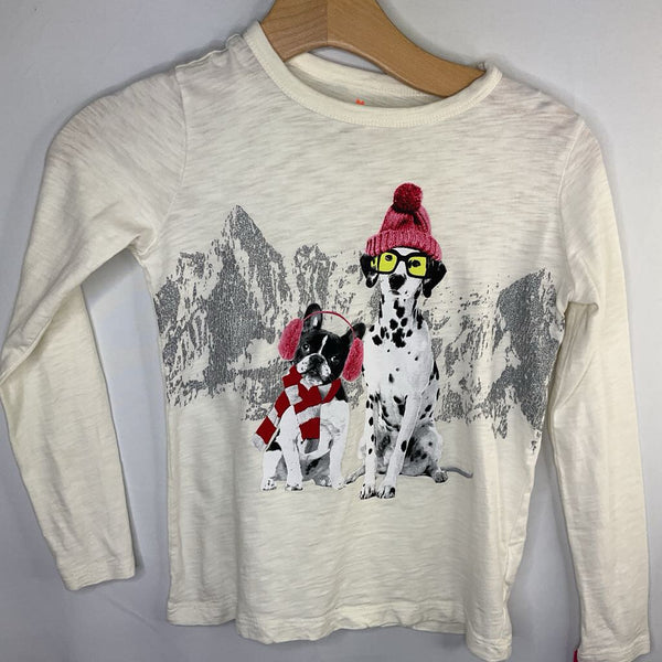 Size 8-9: Crewcuts White/Multi Mountain Dogs Long Sleeve Shirt