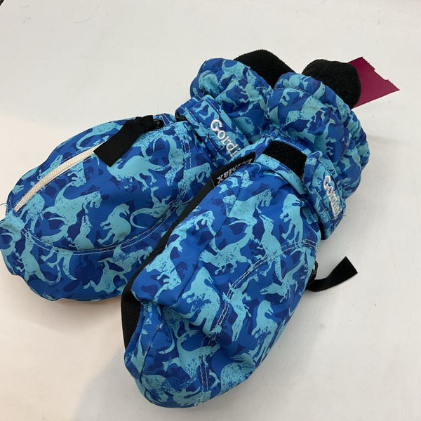 Size OS Child: DriMax Blue Dinos Insulated Snow Mittens