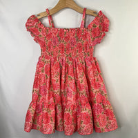 Size 7: Haute Hippie Pink/Green Floral Cap Sleeve Dress