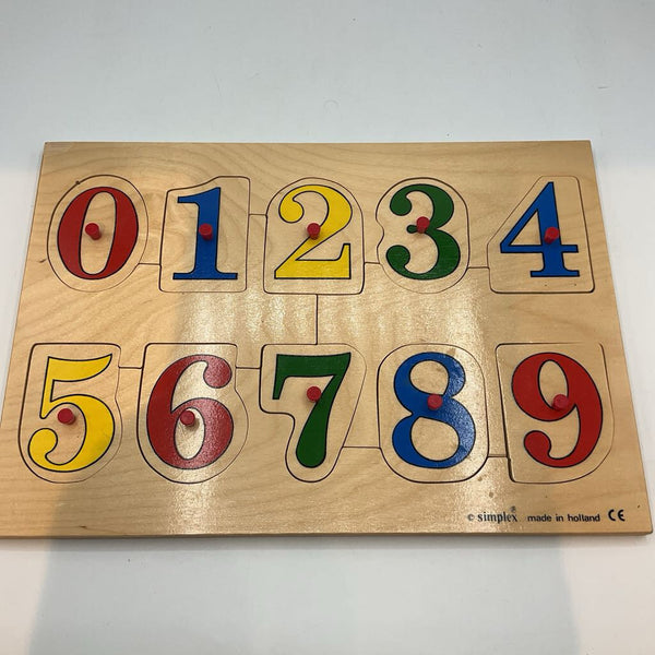 Wooden Numbers Peg Puzzle