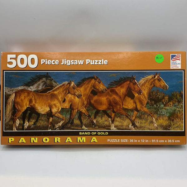 500pc Band of Gold Horse Puzzle - AS IS - NOT COUNTED