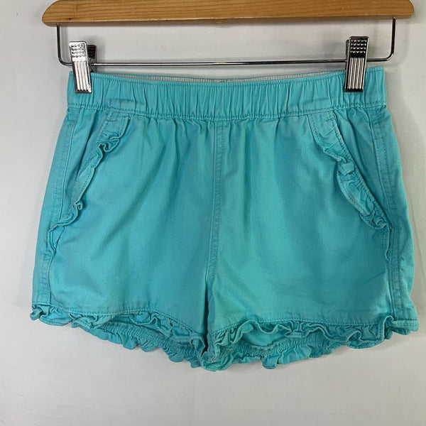 Size 10: Crewcuts Blue Ruffle Trim Soft Waist Shorts