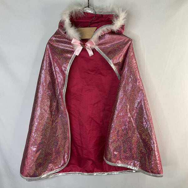 Size OS: Princess Expressions Pink Glitter Princess Cape