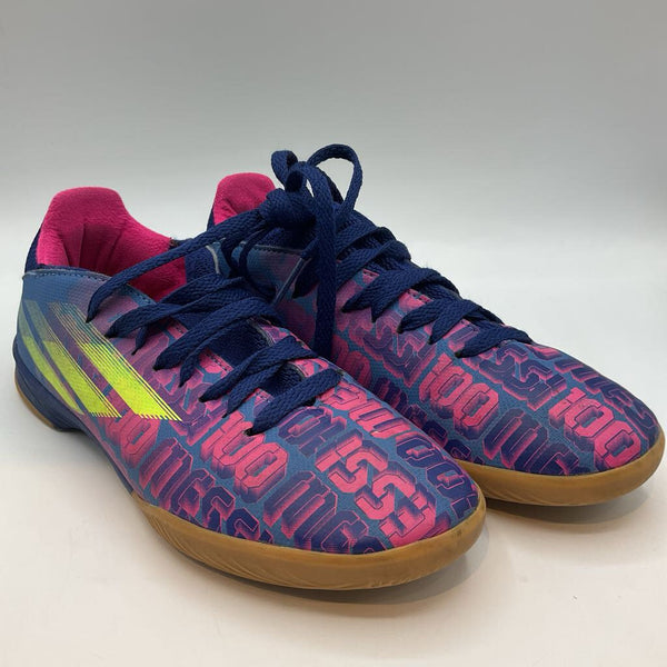 Size 2Y: Adidas Blue/Purple Messi Lace-Up Turf Cleats