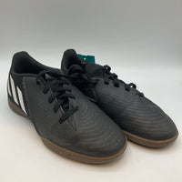 Size 2Y: Adidas Black/Brown Lace-Up Turf Cleats