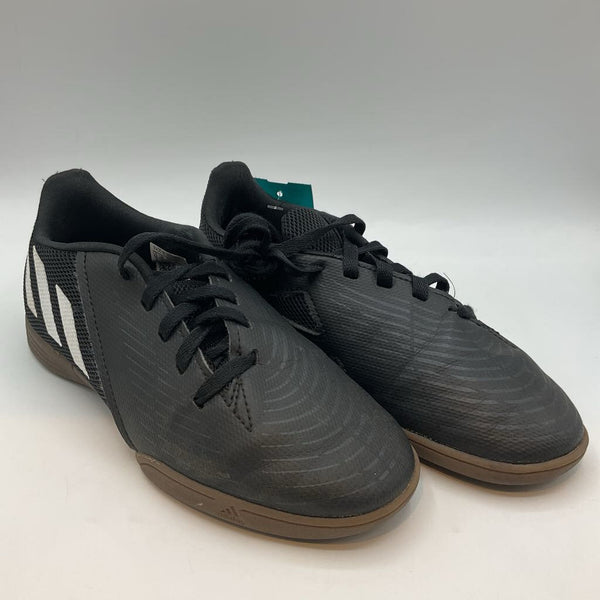 Size 2Y: Adidas Black/Brown Lace-Up Turf Cleats