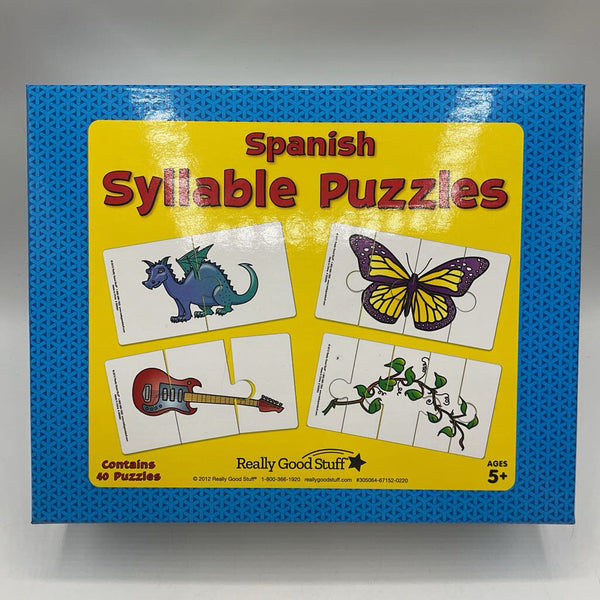 40 Spanish Syllable Puzzles