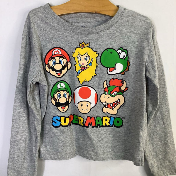Size 6-7: Gap Grey/Colorful Super Mario Characters Long Sleeve Shirt REDUCED