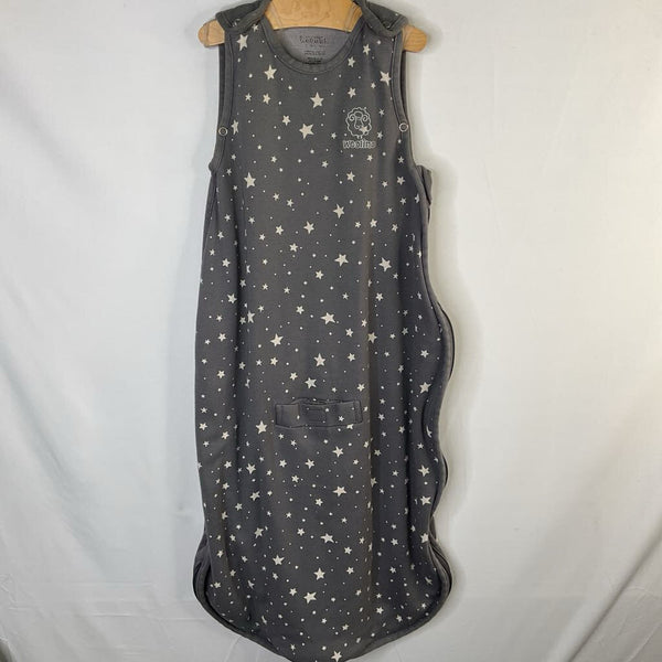 Size 2-24m: Woolino Grey/White Stars Merino Wool Sleep Sack