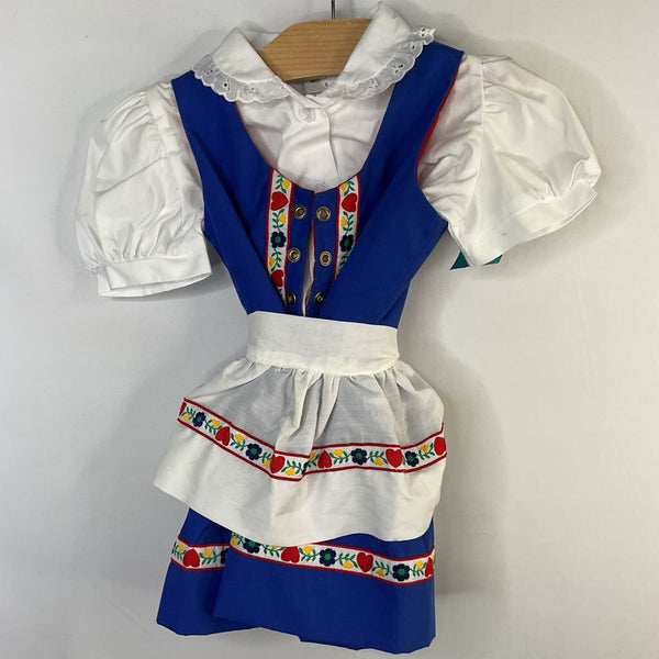 Size 2-3: Blue/White Danish Milk Maid Costume Dress