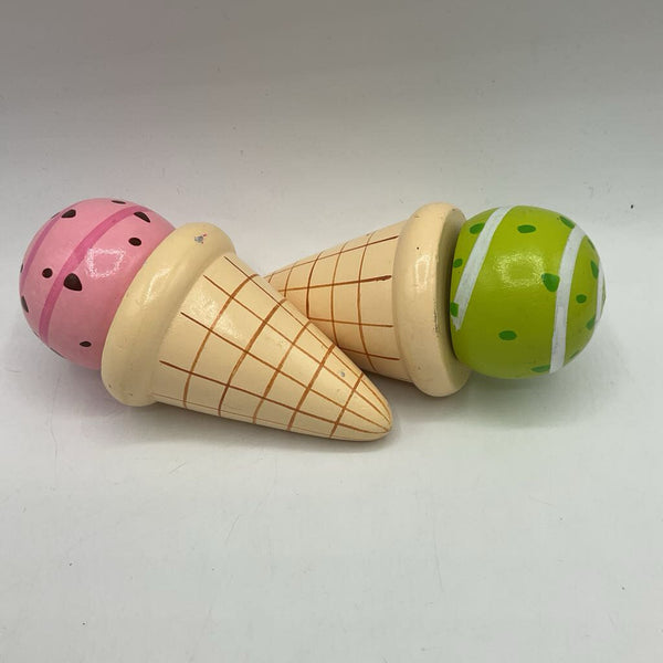 2pc Wooden Ice Cream Cones