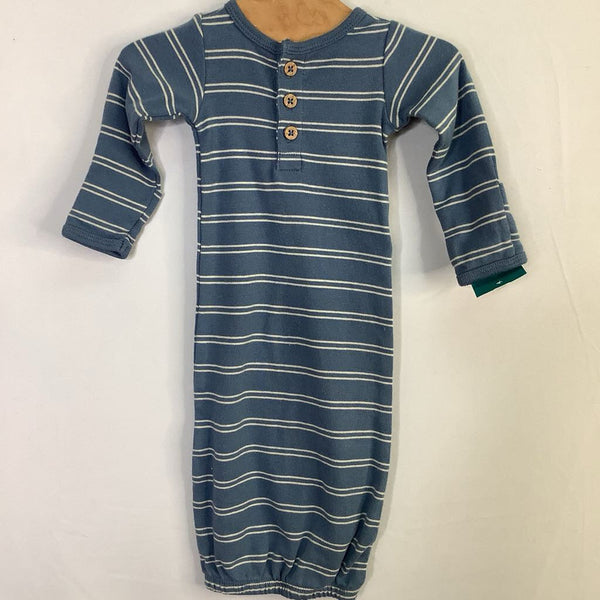 Size Preemie: Carter's Blue/White Striped Nighty
