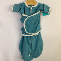 Size 0-3m (6-14lb): Swaddle Designs Blue Transitional Swaddle Sleepsack