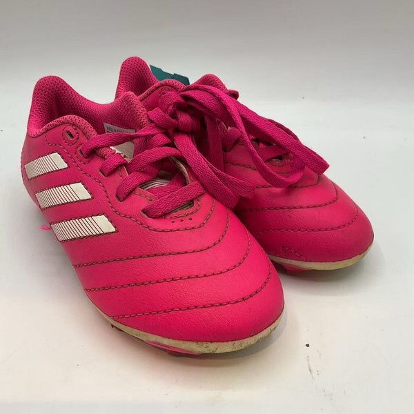 Size 10: Adidas Hot Pink/White Lace-Up Soccer Cleats