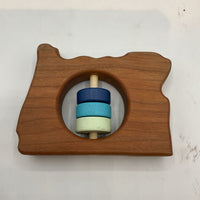 Oregon State Wooden Baby Rattle