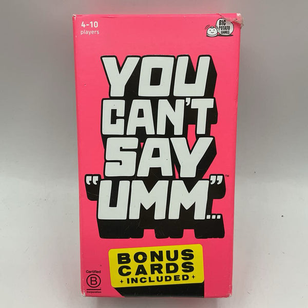 You Can't Say "Umm..." Card Game