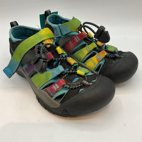 Size 13: KEEN Black/Rainbow Tie-Dye Velcro/Toggle Sandals