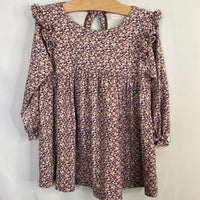 Size 5: Jamie Kay Purple/White Floral Long Sleeve Dress