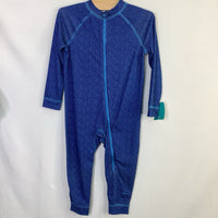 Size 2: REI Blue Diamonds Base Layer Onesie