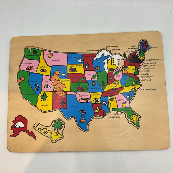 Wooden USA Map Puzzle