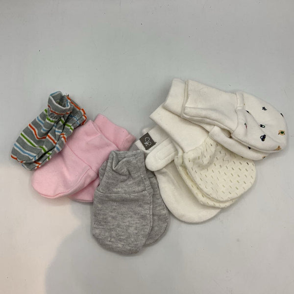 6pr Assorted Baby Mitts