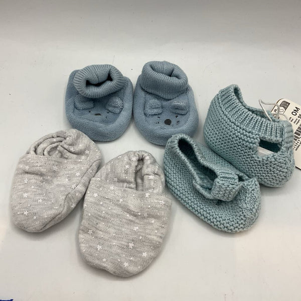 Size NB: 3pr Assorted Baby Booties