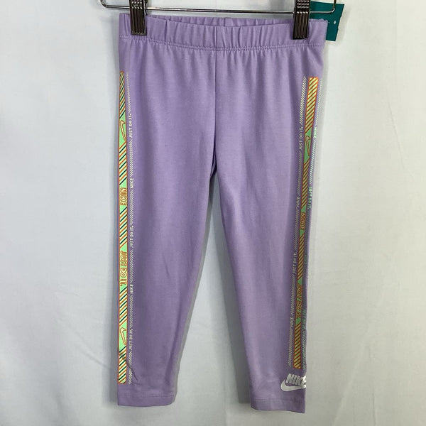 Size 3-4: Nike Purple/Multi Trim Leggingss